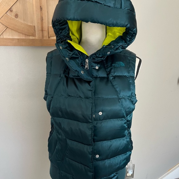 The North Face Jackets & Blazers - Women’s North Face Puffer Vest - Teal and Lime